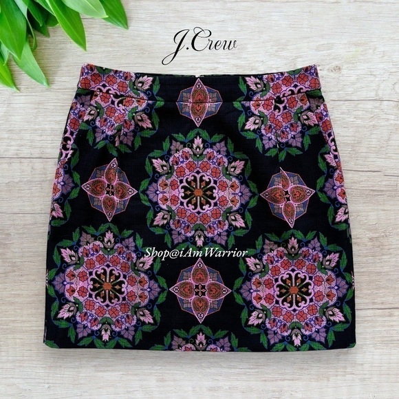 J.Crew {factory} NWT purple floral kaleidoscope mini skirt *shop@iamwarrior - Picture 4 of 12